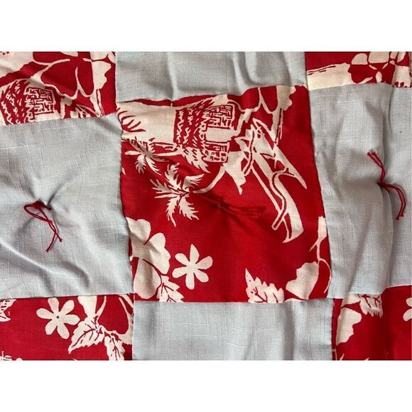 Vintage Tiki Hawaiian Quilt - HTF - Picture 6 of 7